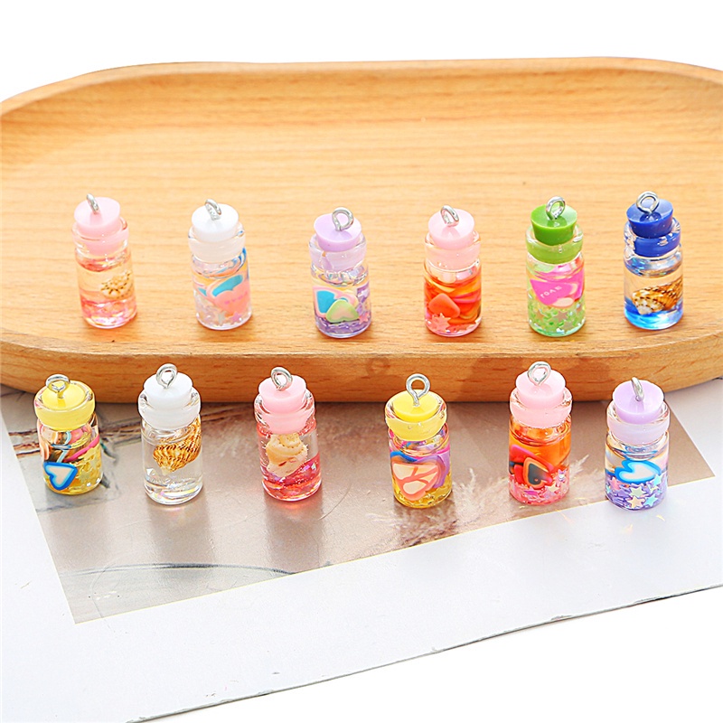 6pcs Baru Fashion Kristal Pandents Indah Berharap Botol Untuk Dekrasi Handmade DIY Aksesoris