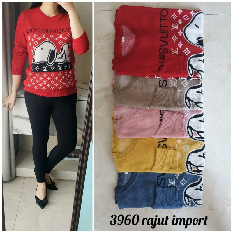 READY BANYAK WARNA Snoopy LuV Rajut Import (3960)