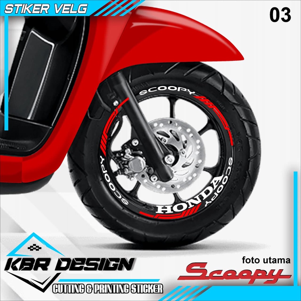 COD lis velg scoopy/cuting sticker/aksesoris motor scoopy 03