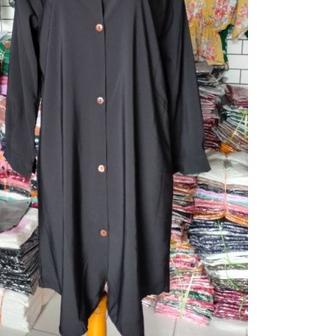 TUNIK,LONG TUNIK POLOS HITAM PUTIH TUNIK KASIBO BAJU MUSLIM HIJAB