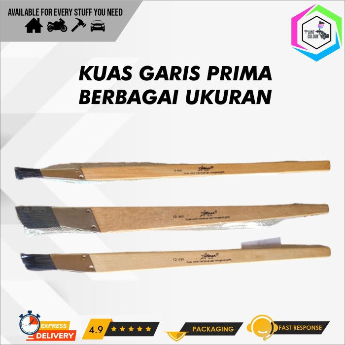 Kuas Koas Garis Prima Berbagai Ukuran