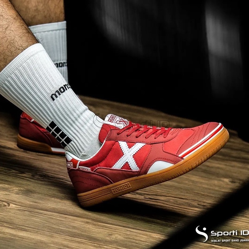 Sepatu Futsal X Munich Gresca 08 - Red White 3000624 Original