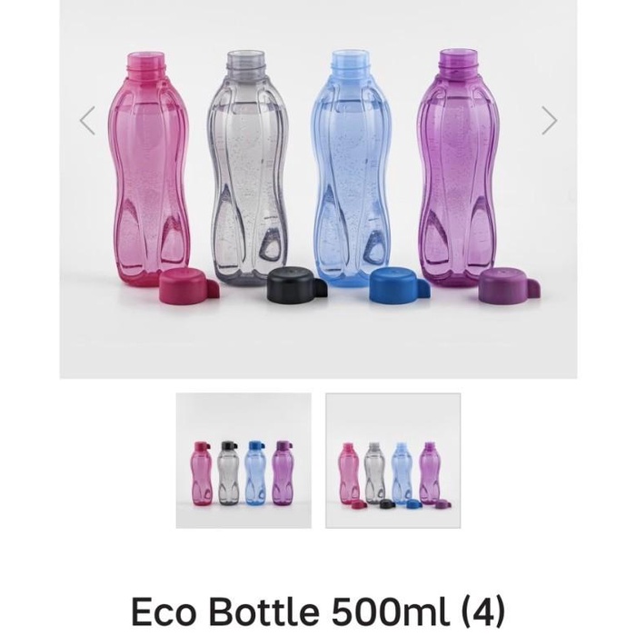 [ 100% PRODUK ASLI Botol minum Tupperware Eco bottle 500 ml 1 pc tutup ulir [A09] TERMURAH