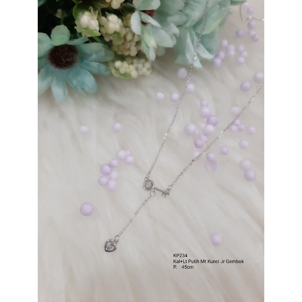 Kalung dan Liontin Putih Xuping Mt Kunci Jr Gembok KP234
