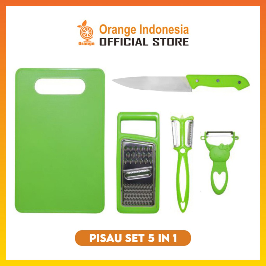 Pisau Dapur Pisau set Stainlees 5 Pcs in 1 + Cetakan telur Pisau set murah WHFURNITURE