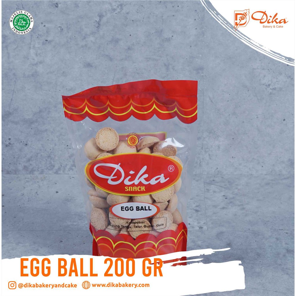 

Roti Kue Kering Egg Ball 200 Gram Dika Bakery