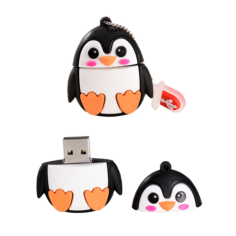 Flash Disk USB 2.0 1TB Kecepatan Tinggi Bentuk Kartun Penguin / Kucing / Burung Hantu