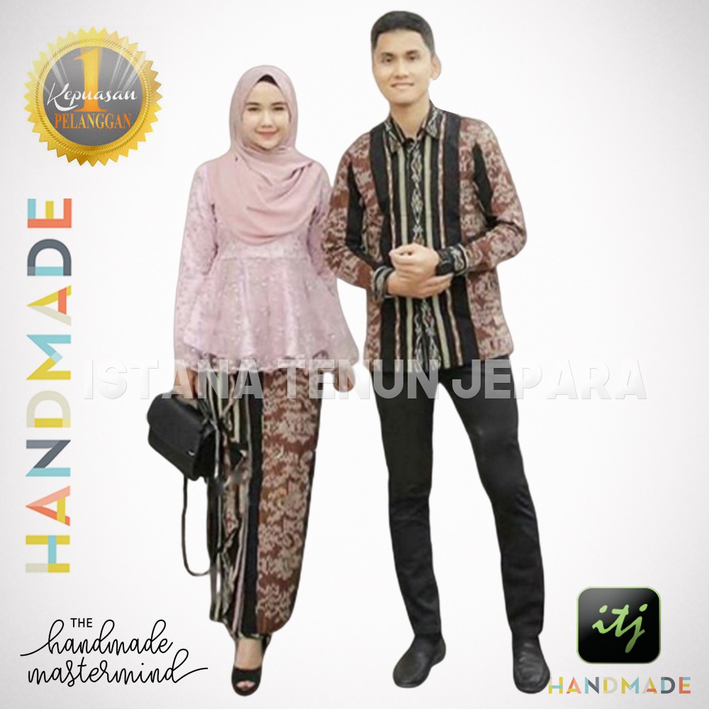 Batik Couple / Sarimbit Batik Keluarga / Couple Tenun Troso Handmade