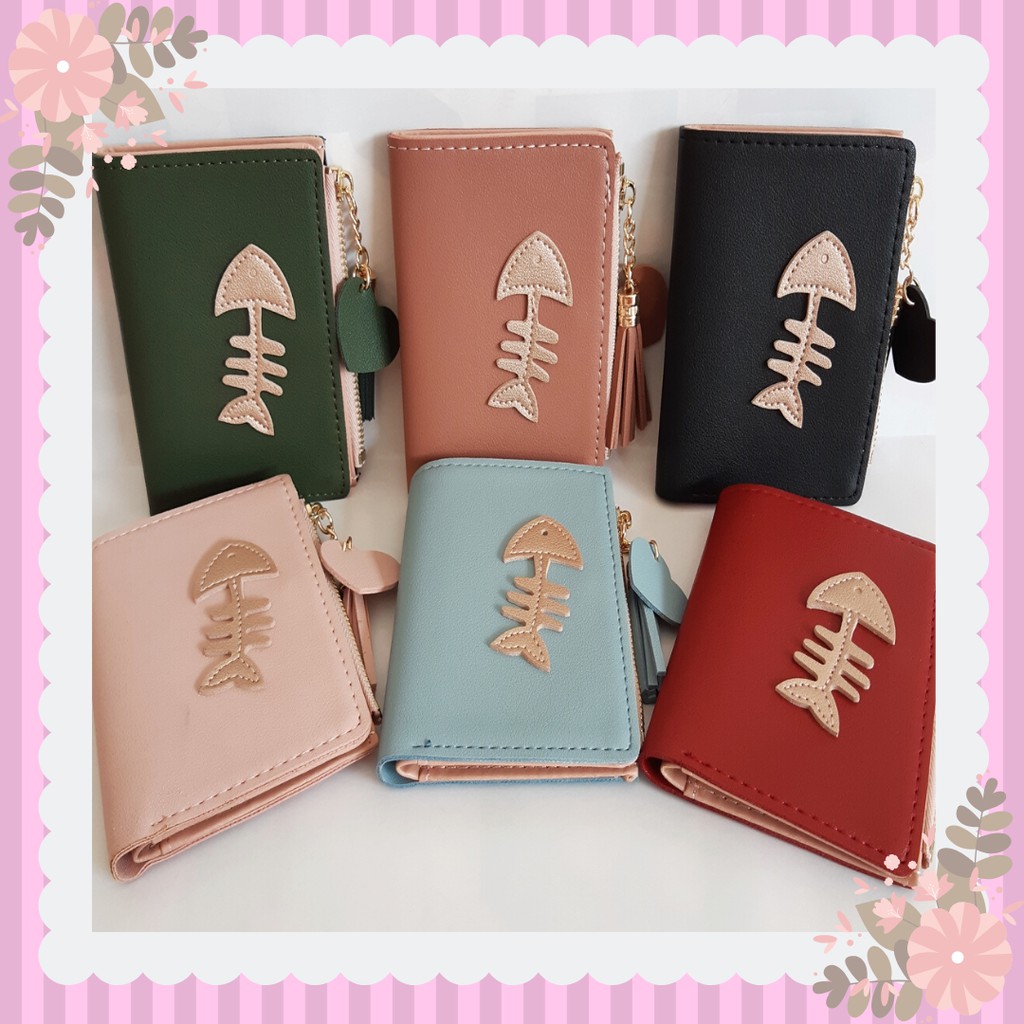 Dompet lipat ikan / Dompet wanita / Dompet kecil tipis import BOTUSI