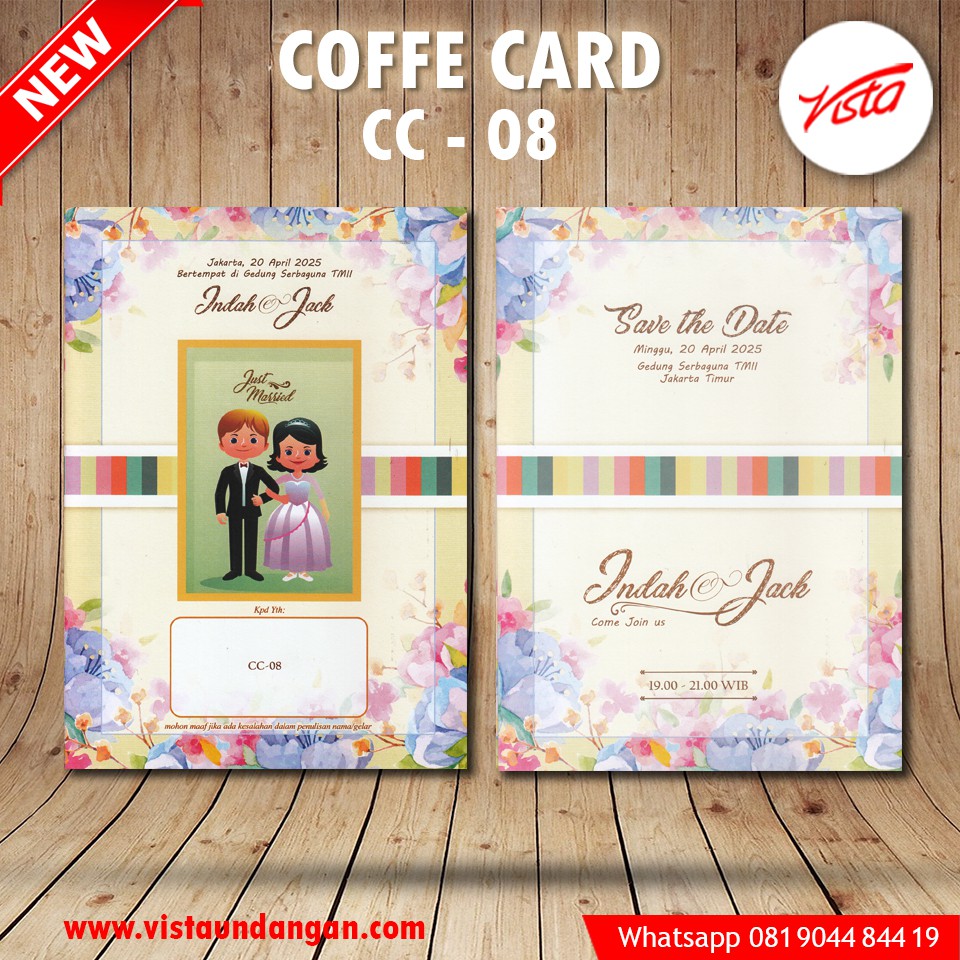 

Undangn blanko nikah coffe card 08 DIY Print paya kumbuh harga ukuran plastik