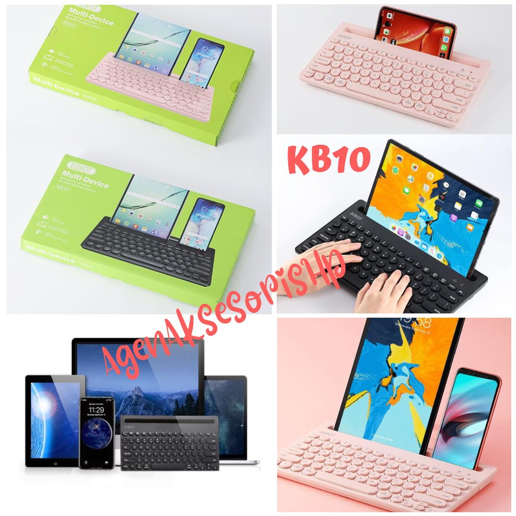 ROBOT KB10 Multi-Device Bluetooth &amp; 2.4G Wireless Keyboard 3 Connection Mode