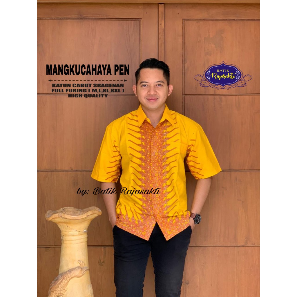 MANGKUCAHAYA RAJASAKTI KEMEJA BATIK SOLO PRIA LENGAN PENDEK LAPIS FURING ATASAN BATIK PREMIUM MODERN KATUN HALUS BAHUWIRYA  BANAMITRA BANAMITRA PUTIH BANGSAWAN BAYU PUTRA BERLIAN BIRU BHARATAYUDA BIMASENA BIRENDRA BIRU INDAH BRAHMAKERTA BRAHMAKERTA MERAH