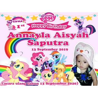 Banner Happy Birthday Backdrop Dekorasi  Perlengkapan  Ulang  