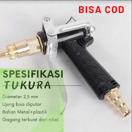 Water Jet Gun Metal Untuk Siram tanaman dan Cuci Motor/mobil