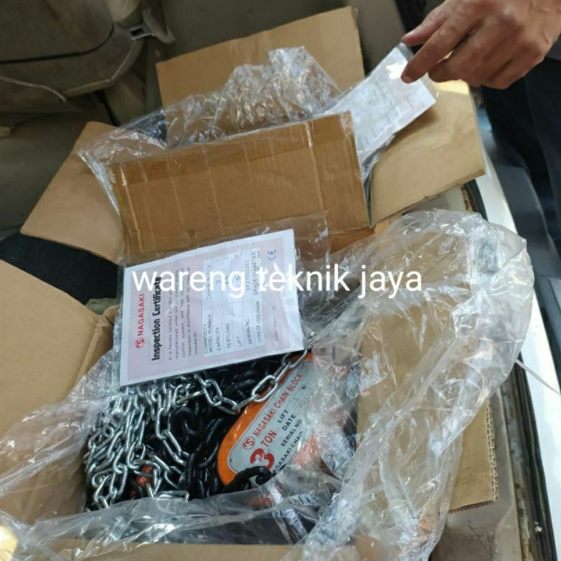 chain block 3 ton 5 Meter NAGASAKI Takel 3 ton 5 meter Type of load chain NAGASAKI 3 TON 5 METER