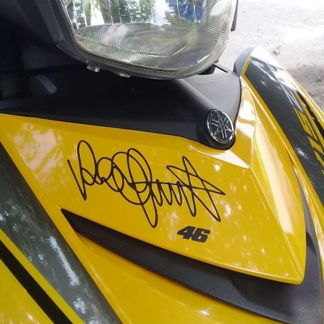 Stiker Valentino Rossi Signature Cutting Sticker Valentino Rossy 46