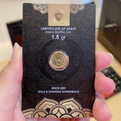 logam mulia minigold 1.5 gram  emas batangan murni 24karat antam 1 gram