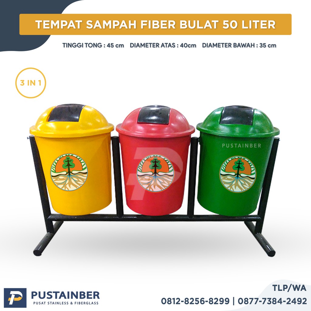 Jual Tempat Sampah Fiber Bulat In Liter Tong Sampah Bak Sampah Jenis Warna