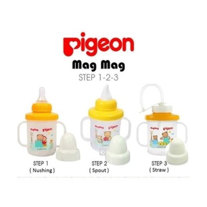 PIGEON MURAH MAGMAG MAG MAG ALL IN ONE SET  / STEP 1 2 3 4 GELAS MINUM BAYI ANAK TRAINING CUP