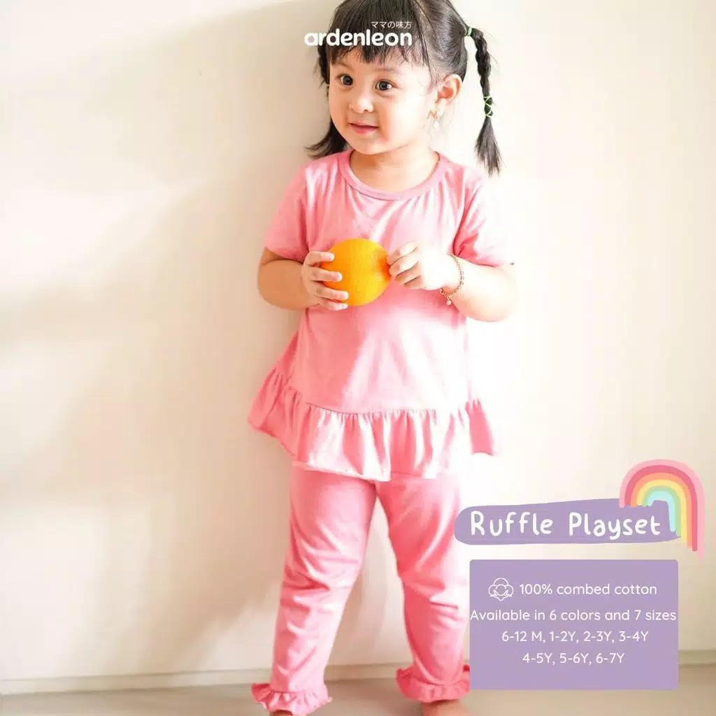 ARDENLEON Ruffle Playset Long Setelan Anak SET.SS.07