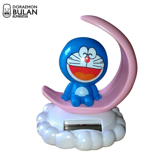 Limited! PAJANGAN DASHBOARD MOBIL DORAEMON BULAN BONEKA FIGURE MINIATUR