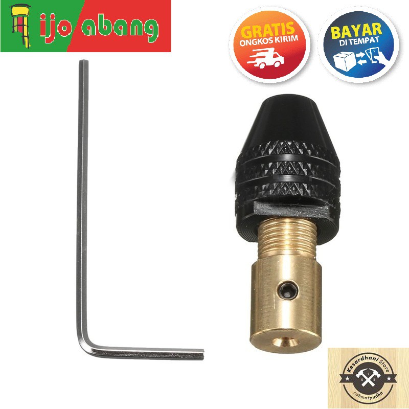 Keyless Multi Chuck Bor Mini Drill 0.3-3.5mm Kepala Mata Bor Tuner Set Universal Dinamo DC Clamp