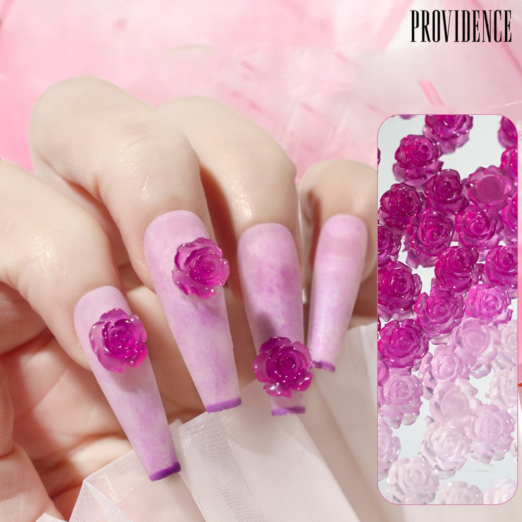 Providence Ornamen Bunga Camellia 3D Bahan Resin Untuk Dekorasi Nail Art DIY