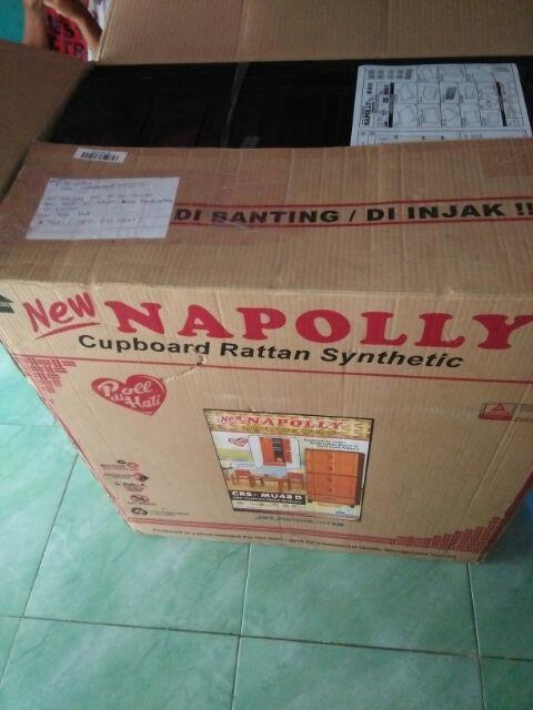 Lemari Plastik 4 Susun + Laci Rotan Napolly / Crs Mu 48 D (promo Harga)