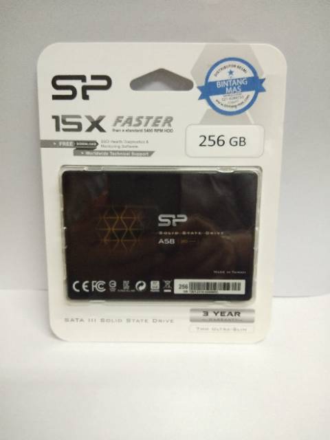 Silicon Power SSD 256GB A58 3D NAND SATA3 6Gbps