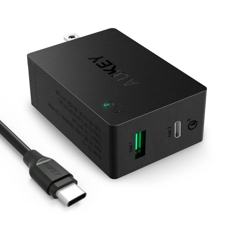 Terbaru CHARGER NEW MACBOOK 12 INCH LENOVO YOGA MACBOOK12 USB C AUKEY ADAPTOR