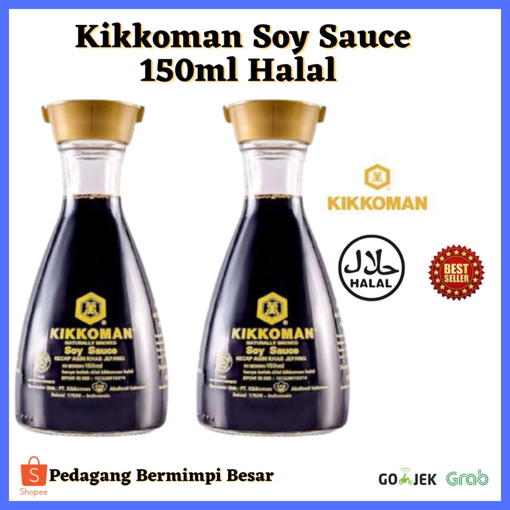 Kikkoman Soy Sauce 150ml Halal | Kikkoman Shoyu Halal/ dispenser soy sauce