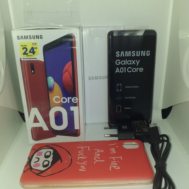 Samsung Galaxy A01 Core 1/16 Red - Like New - All Original - Free++