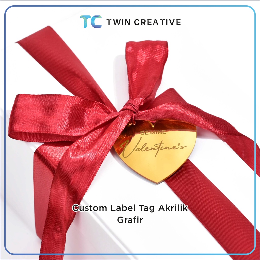 

Label Hadiah Tag Akrilik Mirror Custom Grafir - Label Tag Acrylic Mirror LTG.3