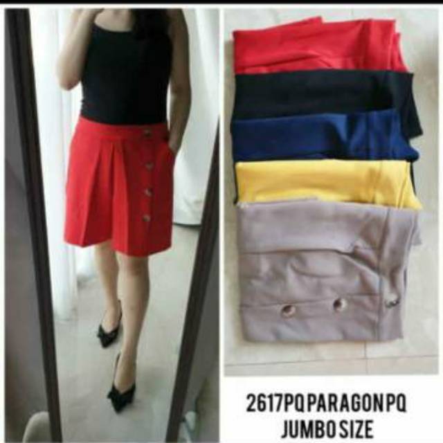 Button mini pants jumbo bigsize / celana pendek wanita berkancing