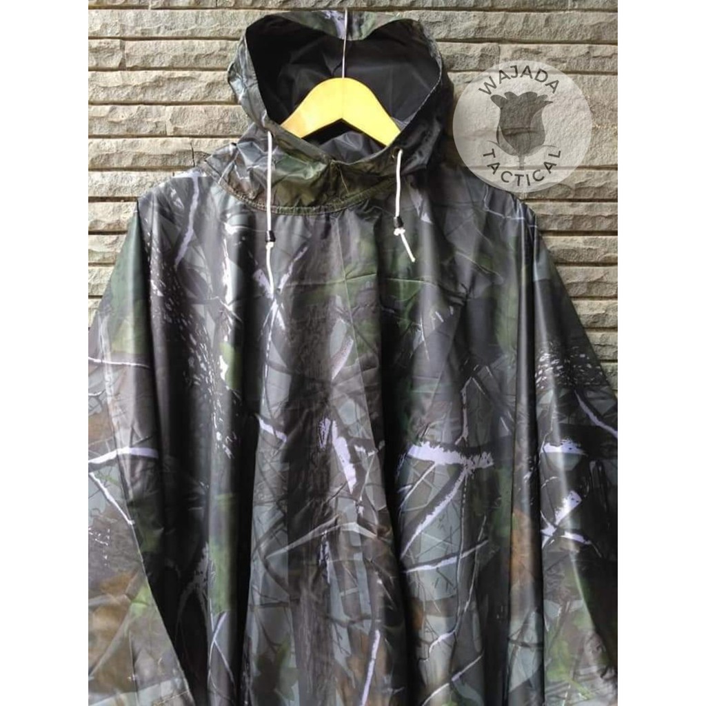 Mantel Loreng Camo Ponco Loreng Camouflage Jas Hujan