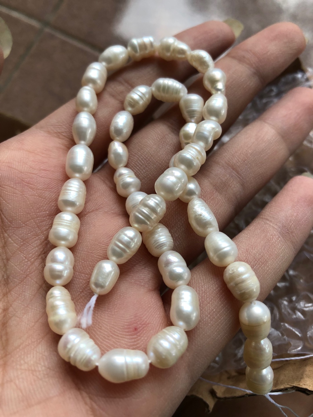  Mutiara air tawar  oval 6 8mm Shopee Indonesia