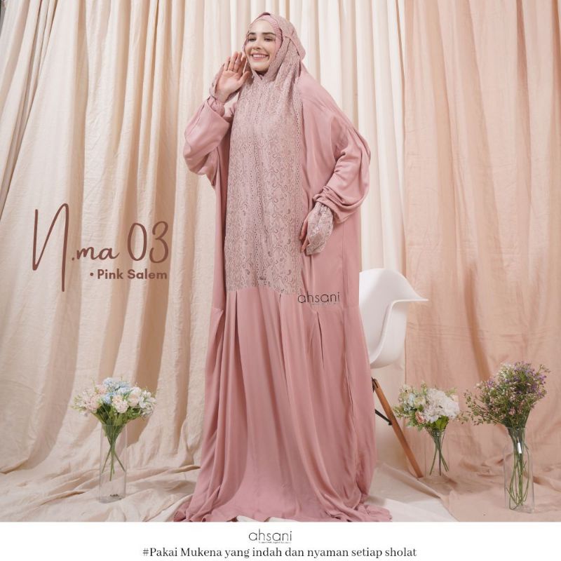 MUKENA TERUSAN RAYON COTTON TWILL MUKENAH RENDA AHSANI N.ma 03