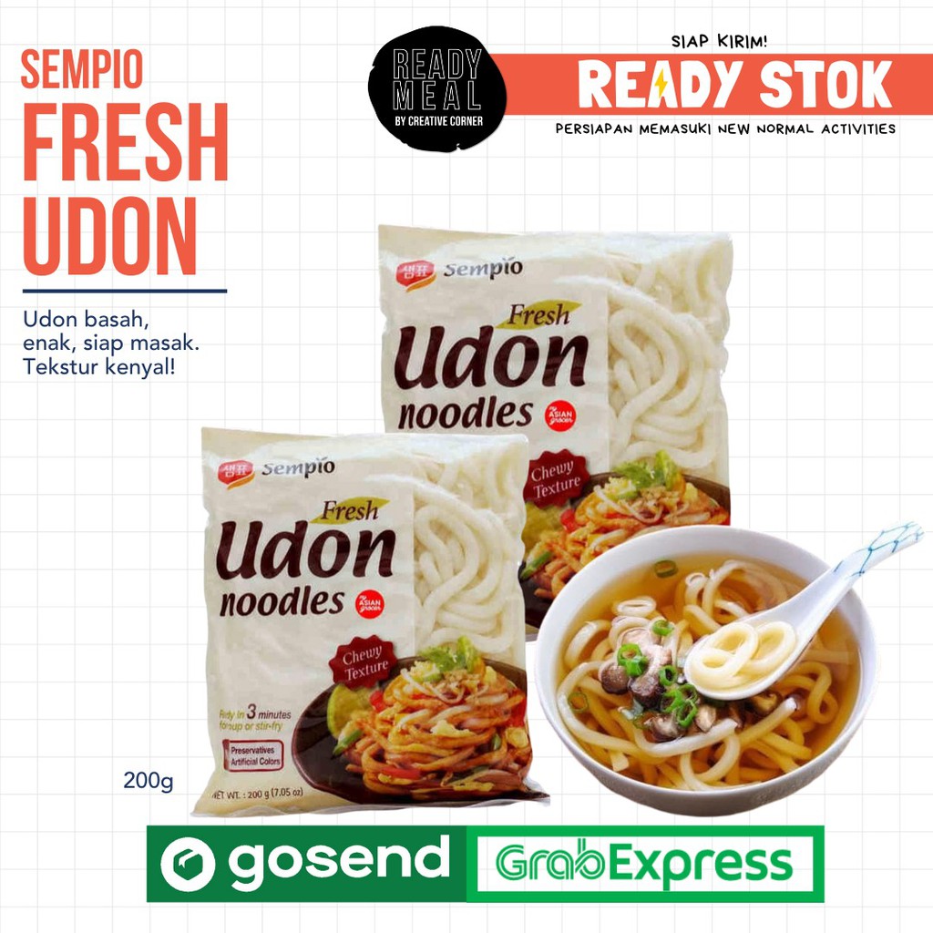 

FRESH UDON NOODLE - MIE TEBAL - MIE UDON INSTAN 200 Grm
