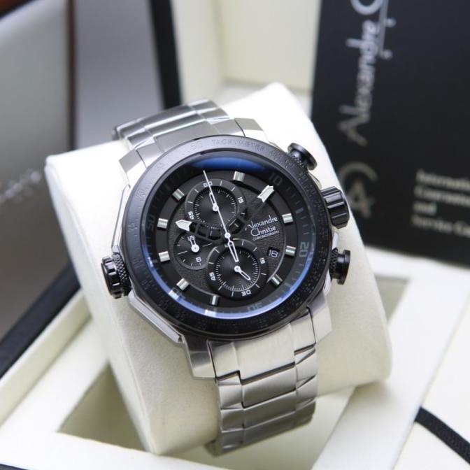 [ Original ] Jam Tangan Pria Alexandre Christie 6565 Ac 6565 Mc Rantai Barinasstore