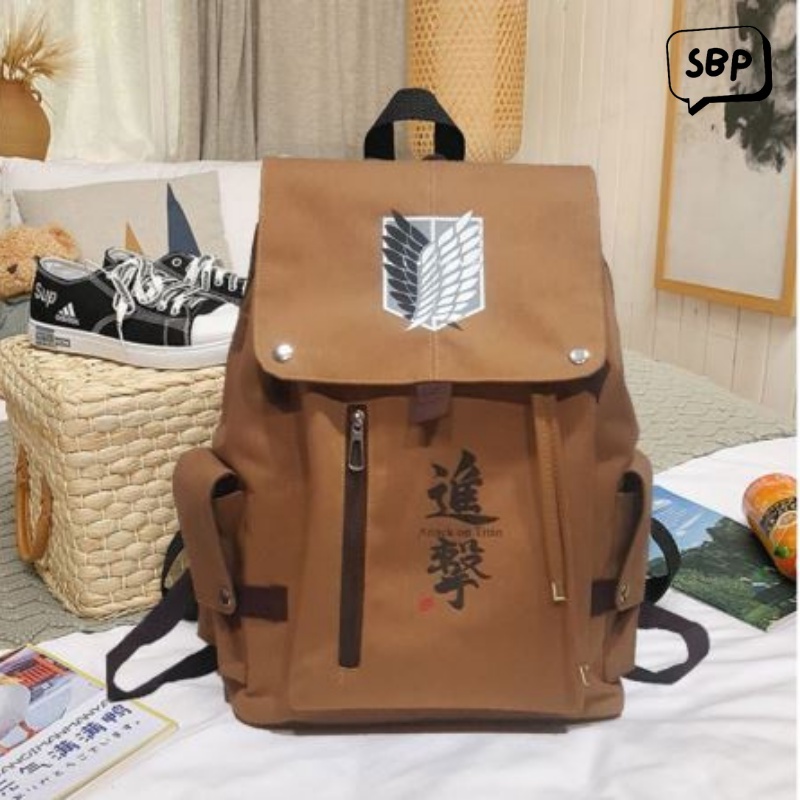 [COD] Anime Attack On Titan Tas AoT Ransel Bagpack Tas Sekolah Pria Stylish Korea Tas Wanita SBP