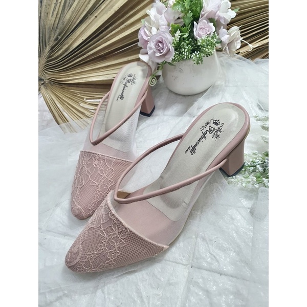 sepatu Rafaizoutfit listya dustypink tinggi 7cm tahu