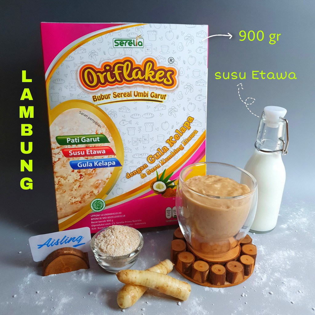 

Oriflakes GASTRO 900g sereal umbi garut asam lambung susu etawa