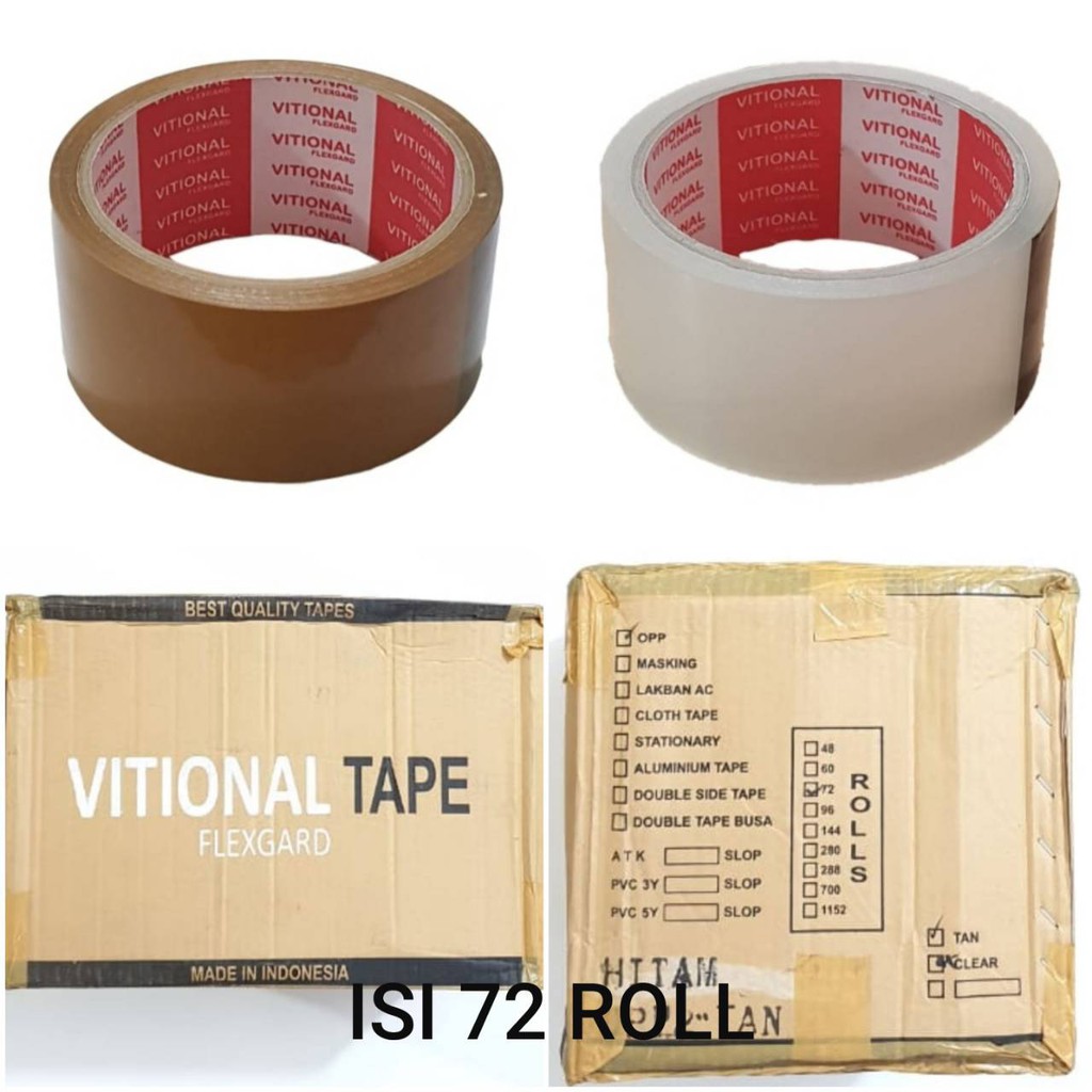 VF HTM Lakban 45mm x 40y Full 72 roll (1 dos) / Isolasi / Solasi