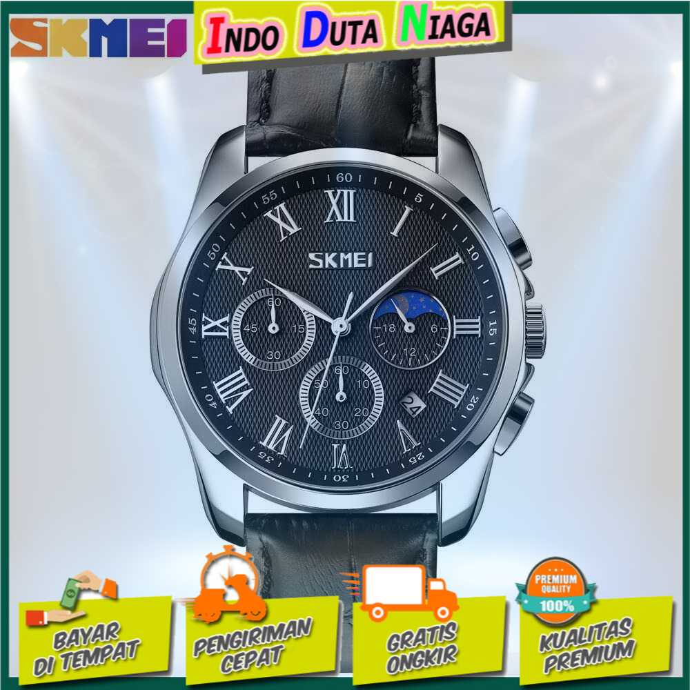 IDN - SKMEI Jam Tangan Analog Pria Strap Kulit - 9260