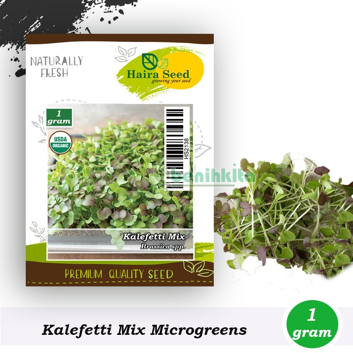 Benih-Bibit Microgreen Kalefetti Mix Organik (Haira Seed)