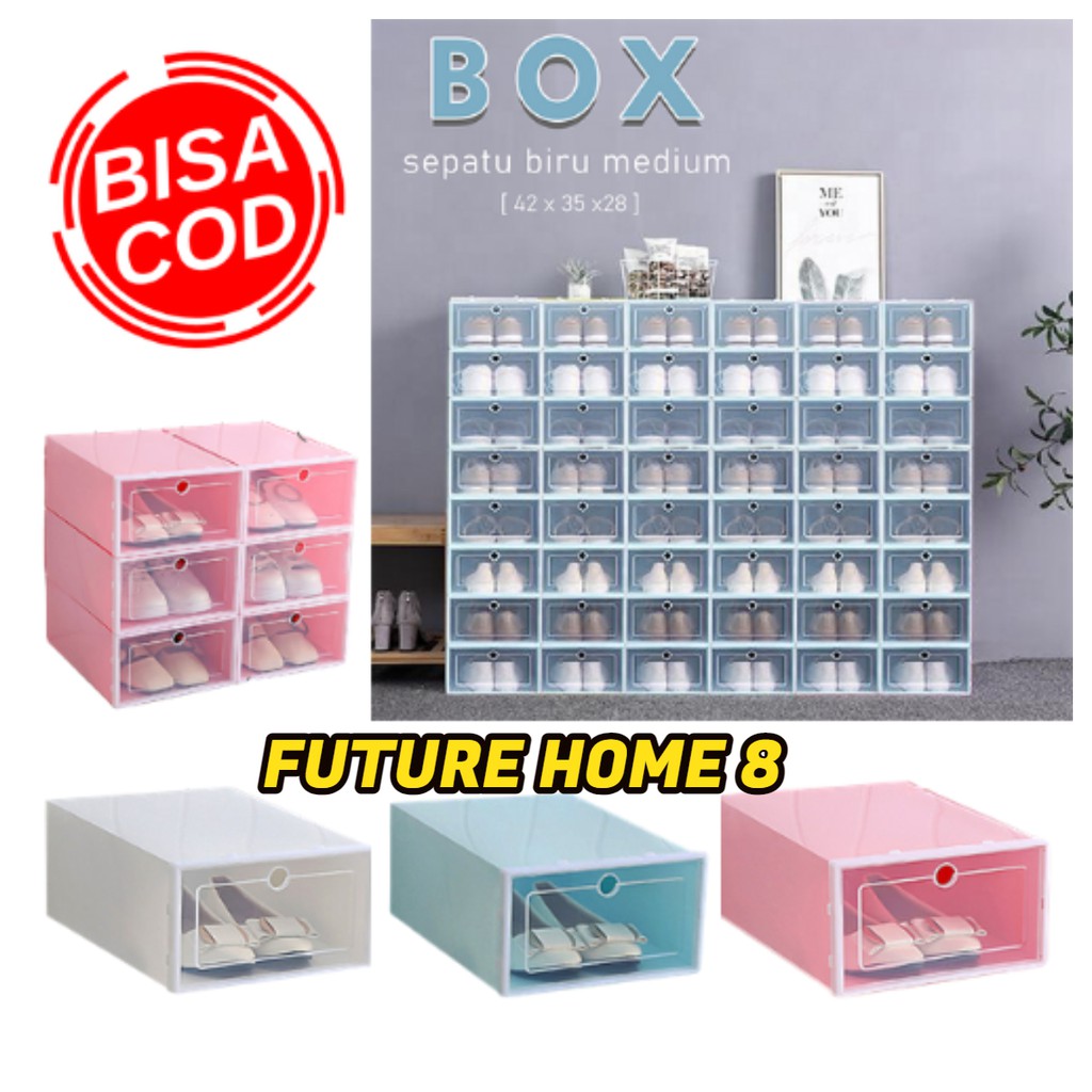 Kotak Box Sepatu Lipat Serbaguna Tempat Penyimpanan Sandal Shoes Storage Box minimalis portable