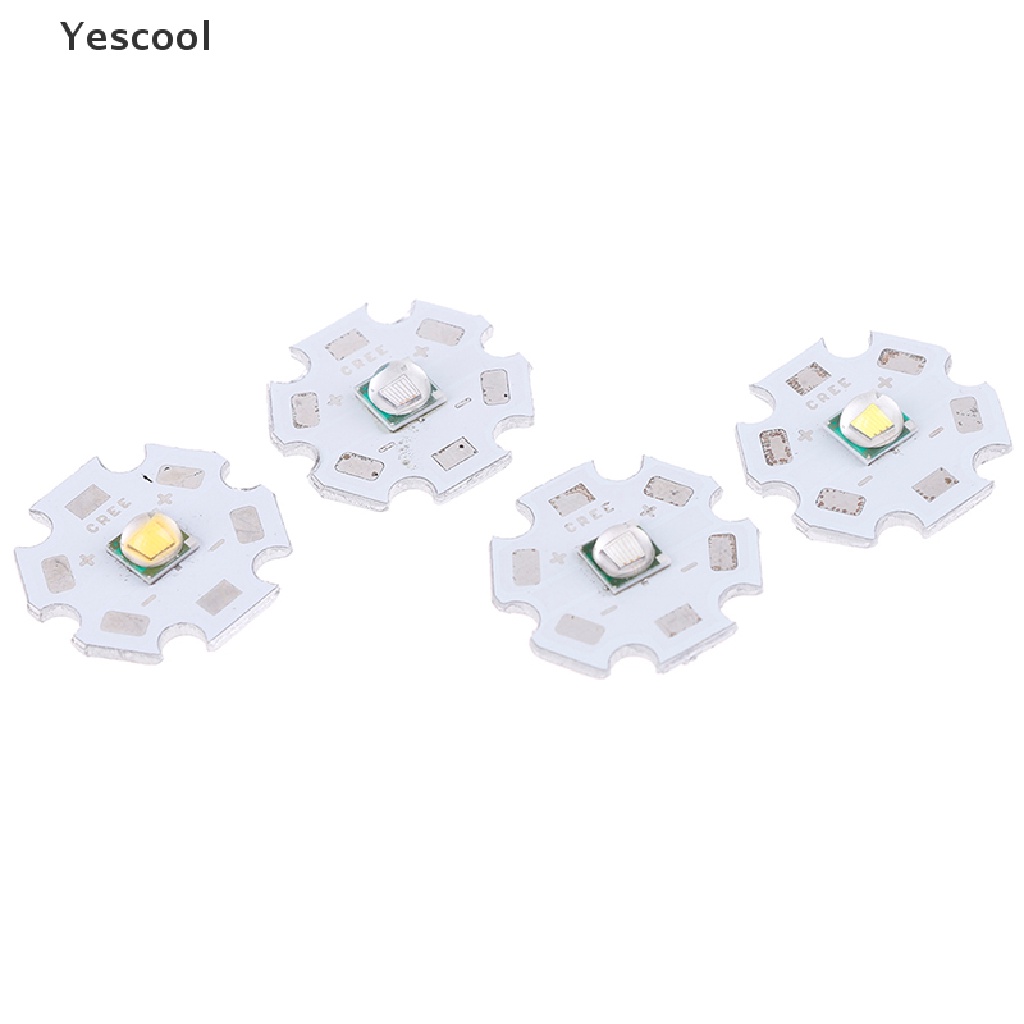 Yescool chip LED CREE XML2 XM-L2 10W Putih Merah Hijau Biru Kuning High Power 16 / 20mm PCB