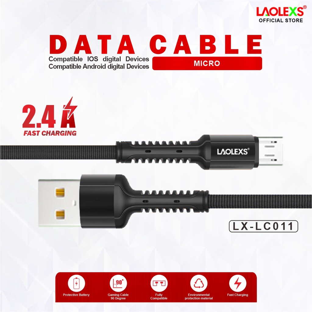 Charger Kabel Data / Kabel Charging LC-011 Fast Charging 2.4A ORIGINAL LAOLEXS