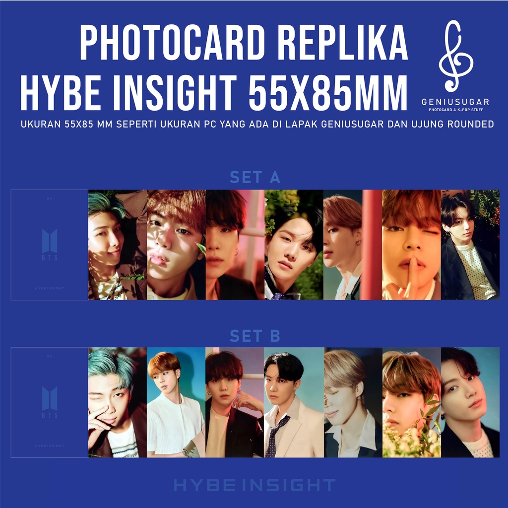 [REPLIKA BTS] PHOTOCARD HYBE INSIGHT CHARA CARD 55X85mm UNOFFICIAL