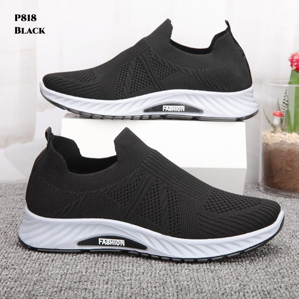 WYN SNEAKERS RUNNER FLYKNIT MEN IMPORT NYAMAN ANTI SLIP ON P818